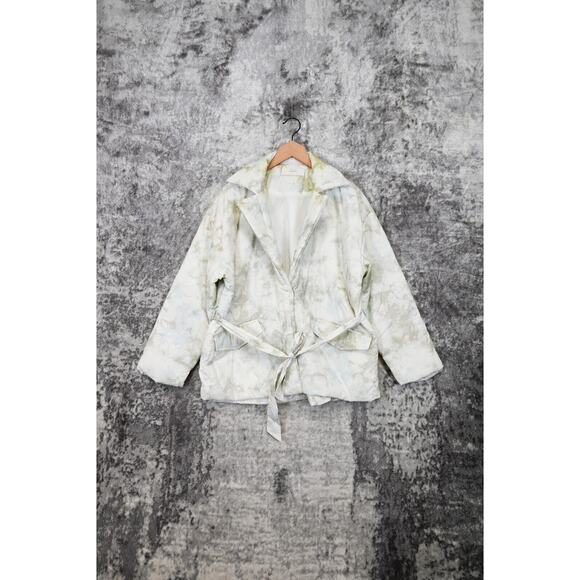 BLANKNYC Green Tie Dye Belt Tie Oversize Puffer Jacket S Small - Picture 1 of 8